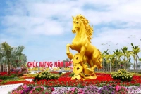 4 linh vật ngựa tại khu vực Trung tâm Chính trị - Hành chính thành phố Hải Phòng