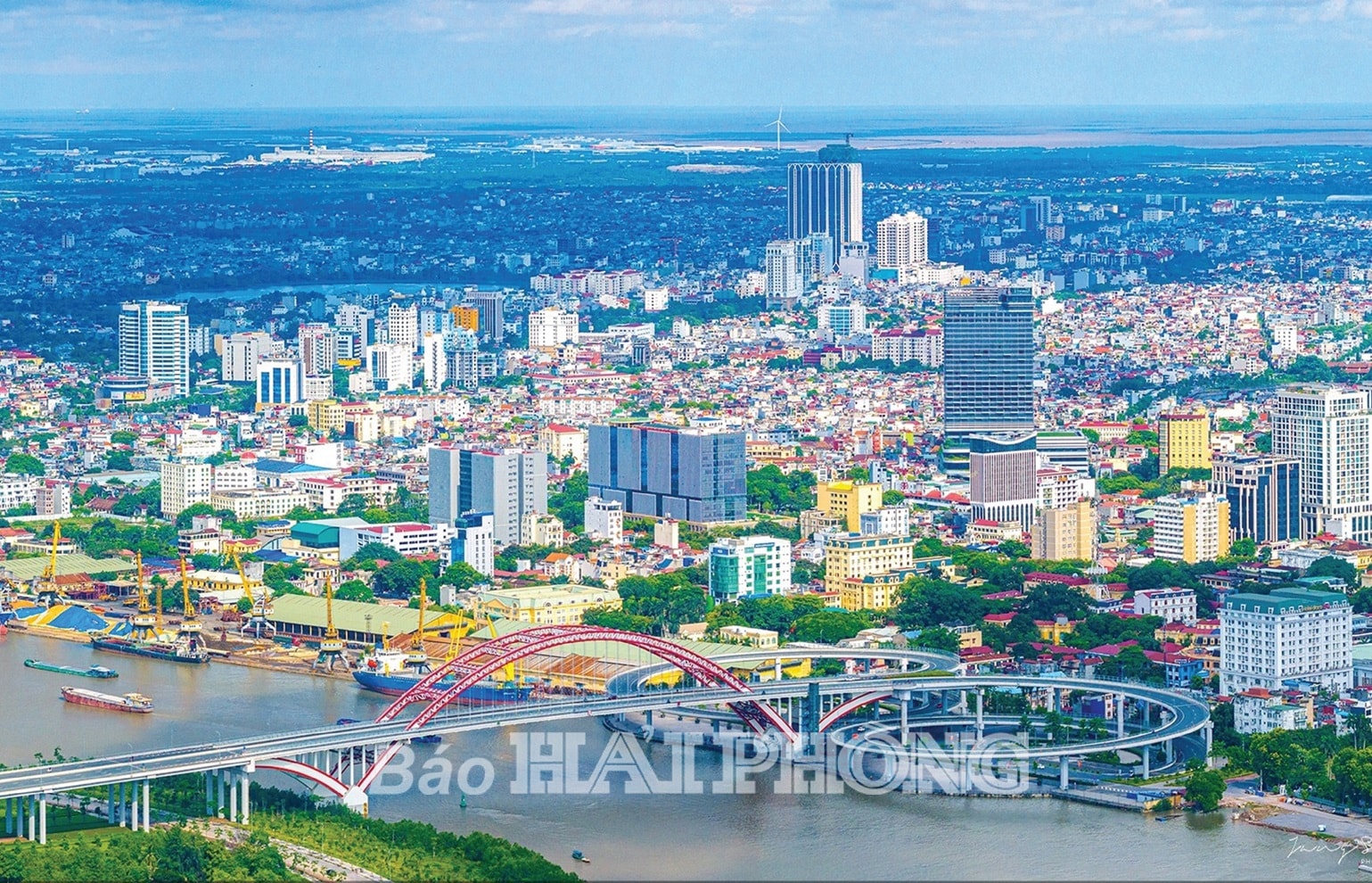 Một góc TP Hải Phòng nhìn từ trên cao