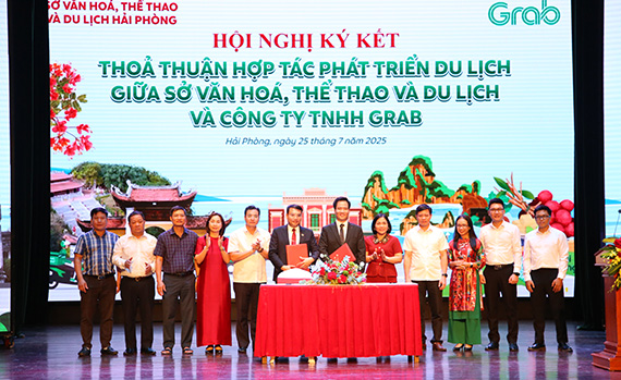Sở VHTTDL Hải Phòng ký kết hợp tác phát triển du lịch với Grab.
