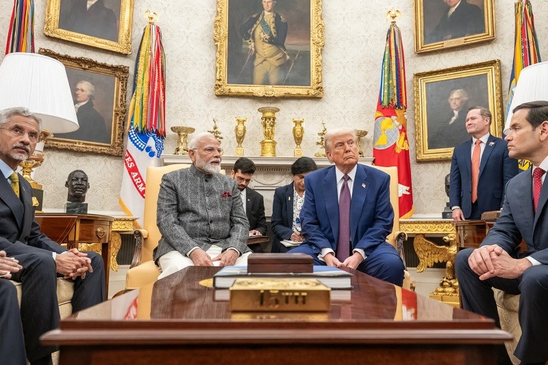 Thủ tướng Ấn Độ Narendra Modi và Tổng thống Mỹ Donald Trump tại Nhà Trắng ngày 13/2.