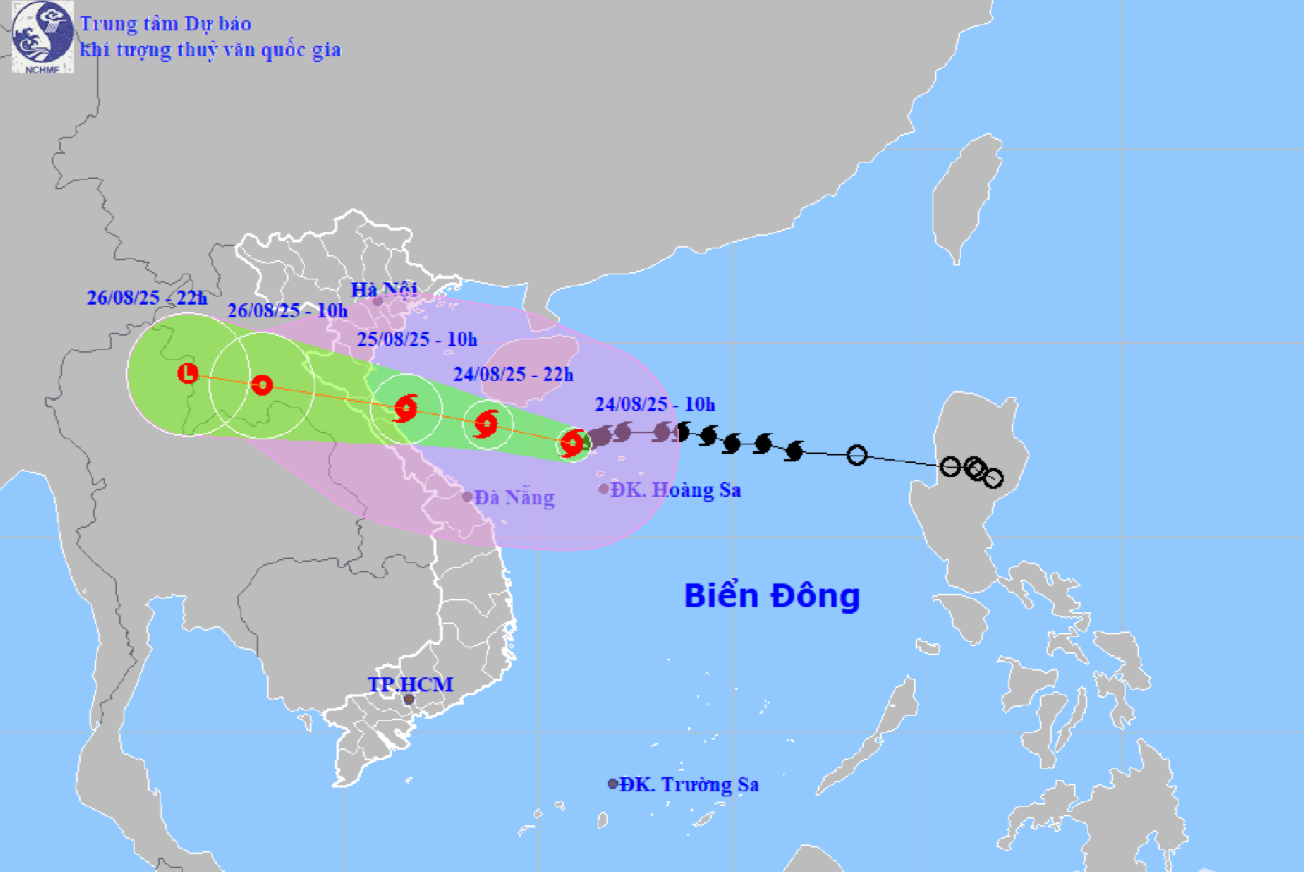 Đường đi dự kiến của bão số 5 (Kajiki).