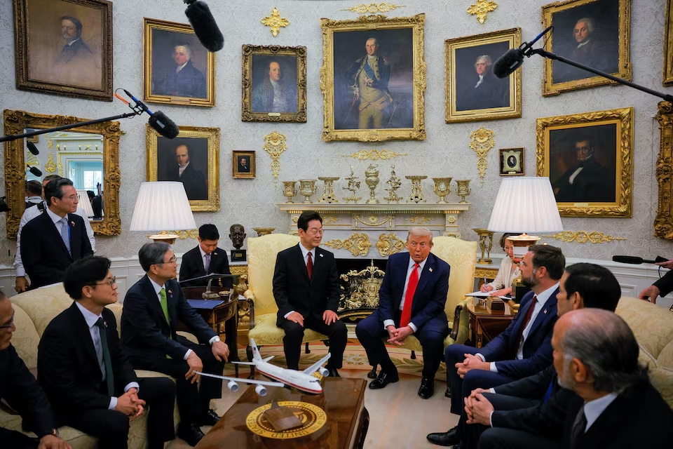 Tổng thống Mỹ Donald Trump và Tổng thống Hàn Quốc Lee Jae Myung tại Nhà Trắng