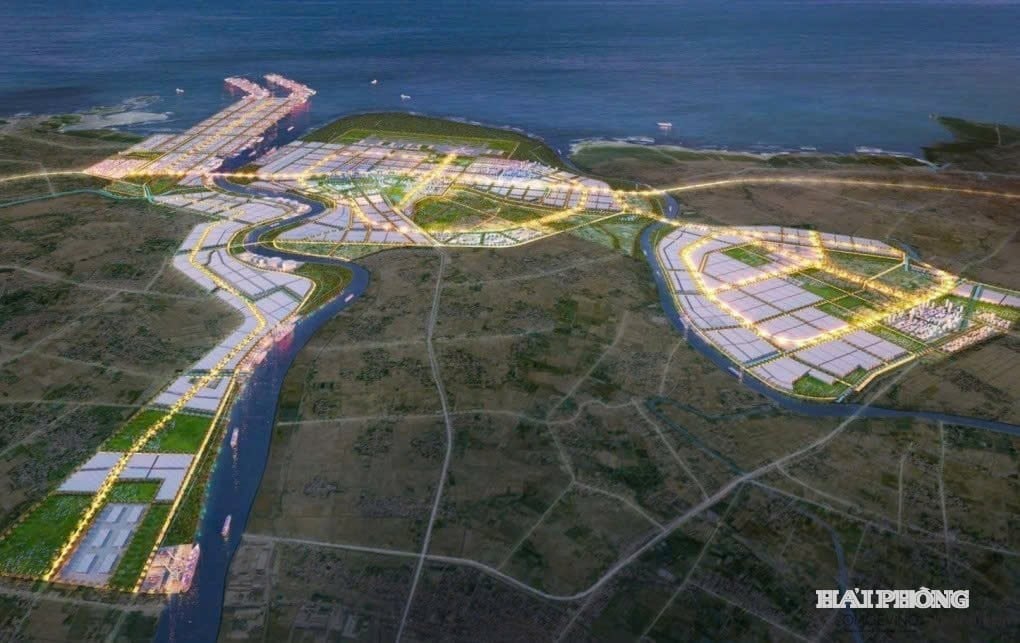 Phối cảnh Khu kinh tế ven biển phía Nam Hải Phòng có diện tích 20.000 ha.